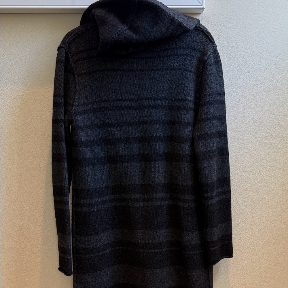 Vince Textured grey blue sweater Coat - Picture 4 of 7